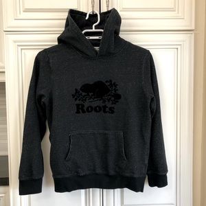 Roots grey kangaroo pouch hoodie